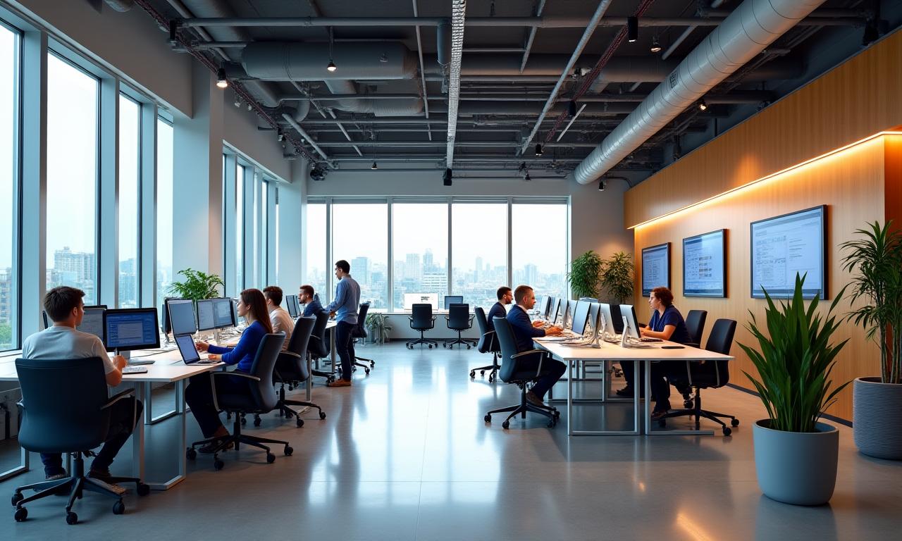 株式会社テックフォワードの改装されたモダンなオフィス