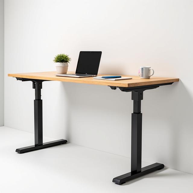 SHINRIN™ 高さ調節可能デスクが立位の高さに設定されている様子